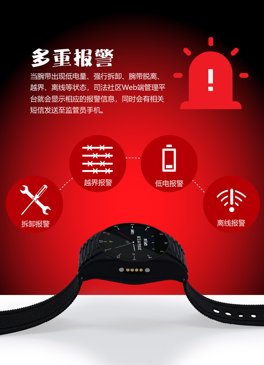 4g防拆定位手环