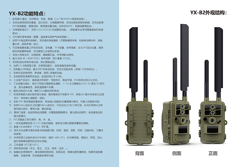 4G+4K红外高清感应相机